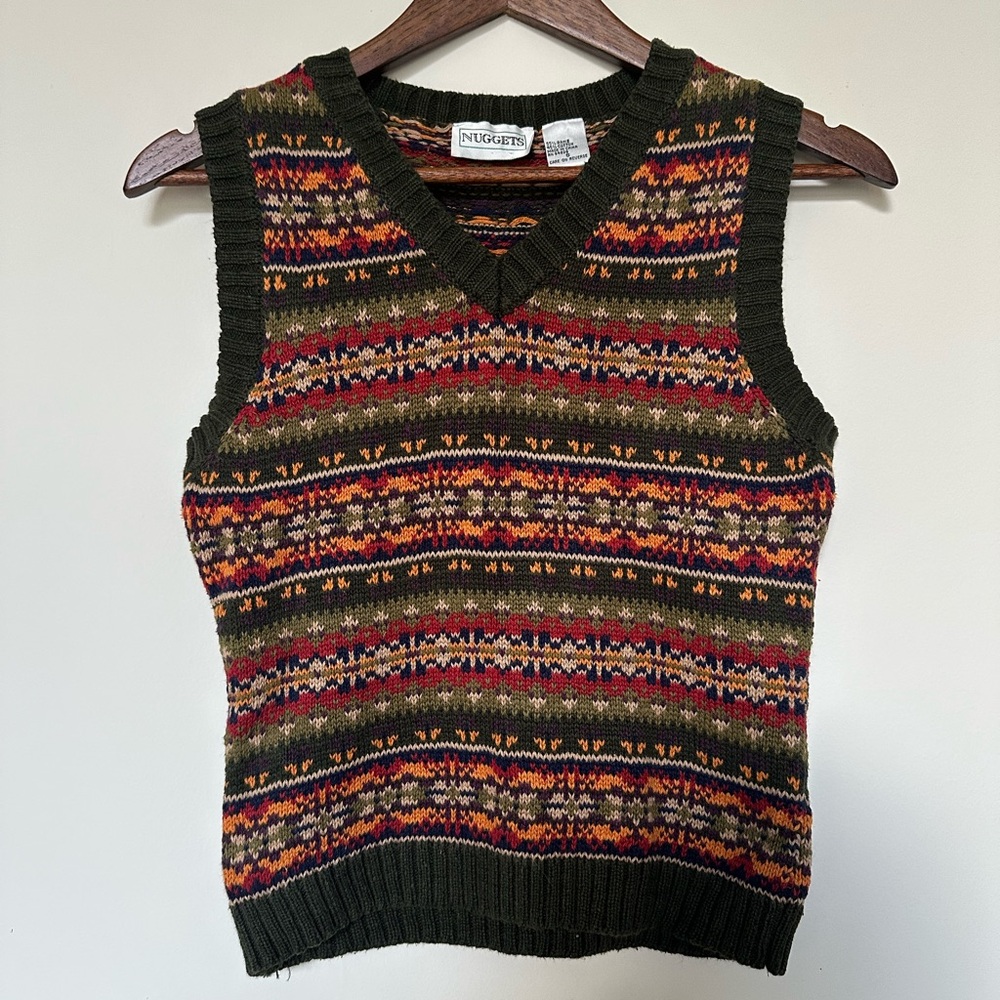 Vintage Fair Isle Sweater Vest